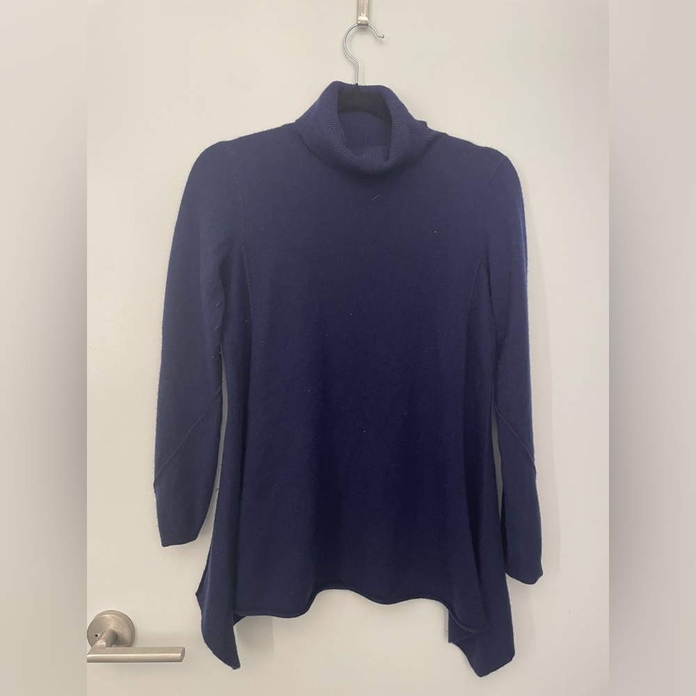 Neiman Marcus Pure Cashmere Navy Blue Turtleneck Women’s Size XS